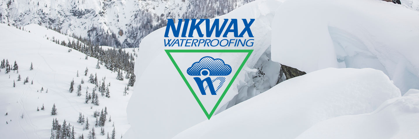 Nikwax logo with snowy background