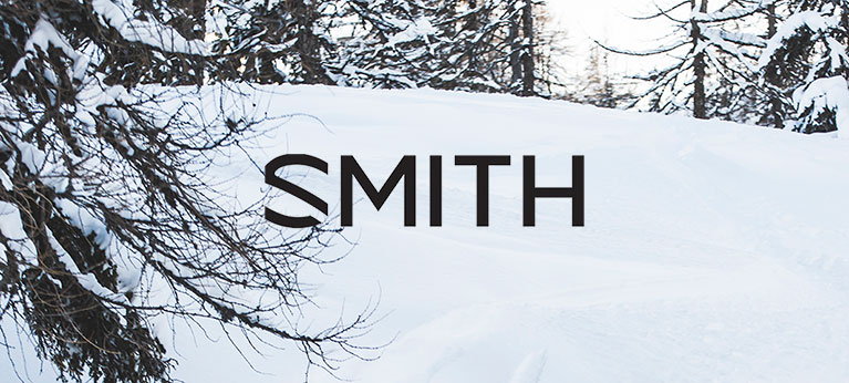 Smith logo with snowy background