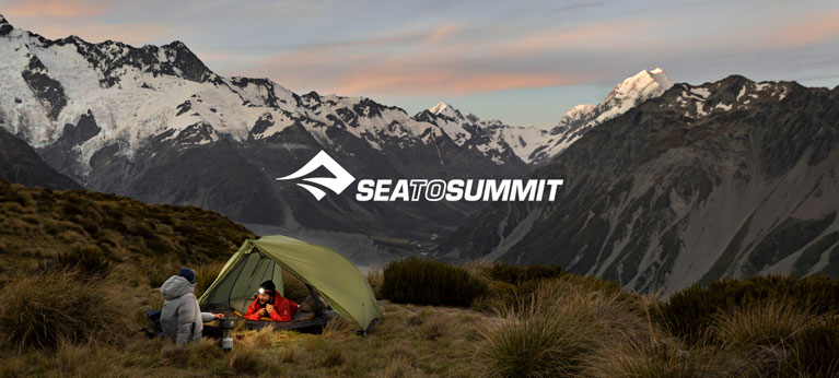 Sea To Summit tent with mountains in background