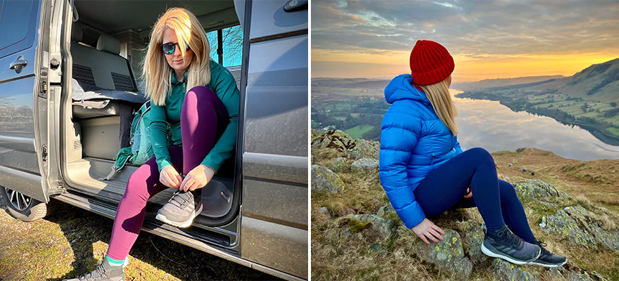Laura Jones using the adidas TERREX Free Hiker boots in the Lake District
