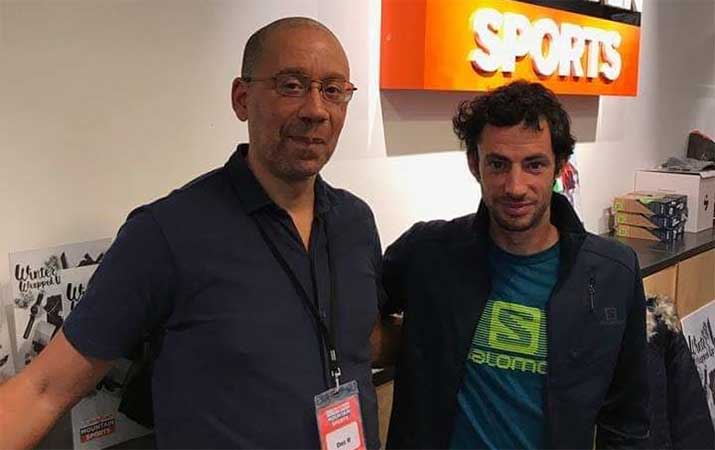 Des Rhule meets ultra runner Kilian Jornet