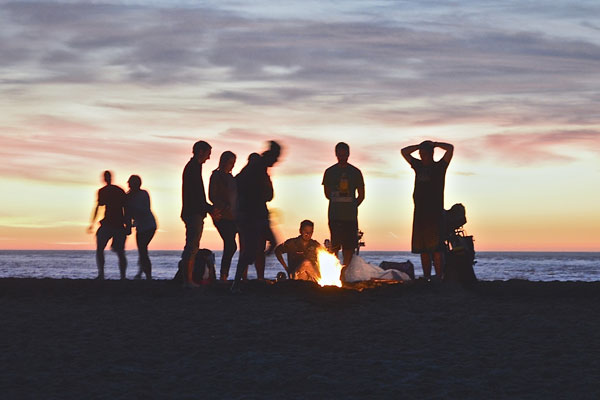 Campfire At A Beach