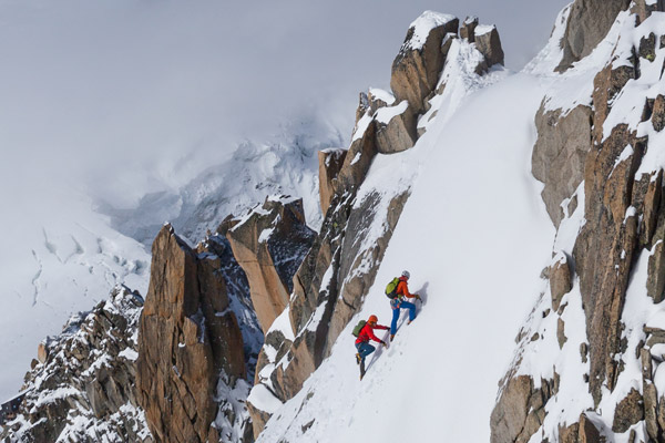 two climber on a mountain