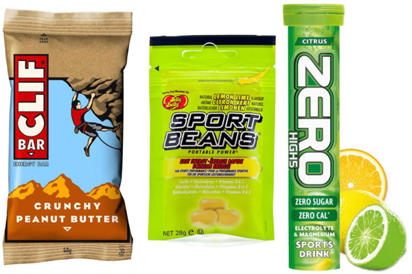 cliff bar sports beans and zero tabs for sports nutrition