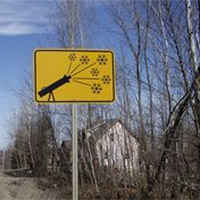 a snow making sign